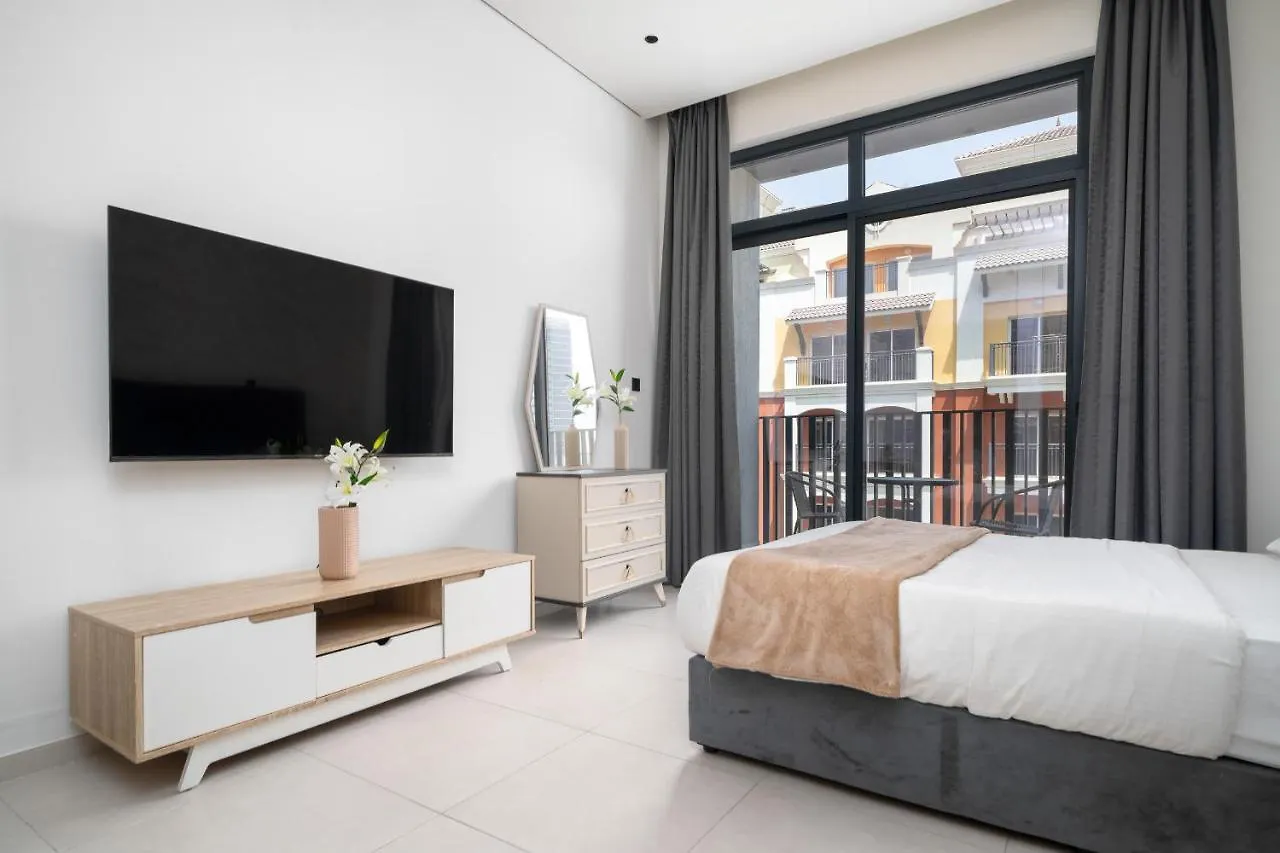 Alh Vacay - Bright Studio In Beverly Residence Jvc Dubai 0*,